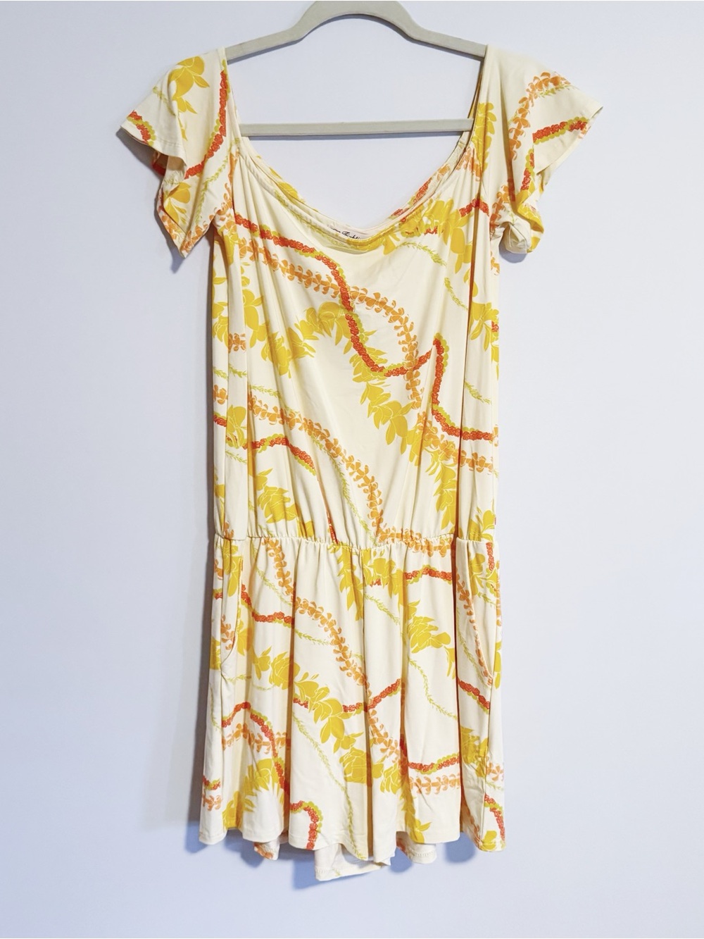 Fighting Eel - Romper Lula Vanilla Flower Lei